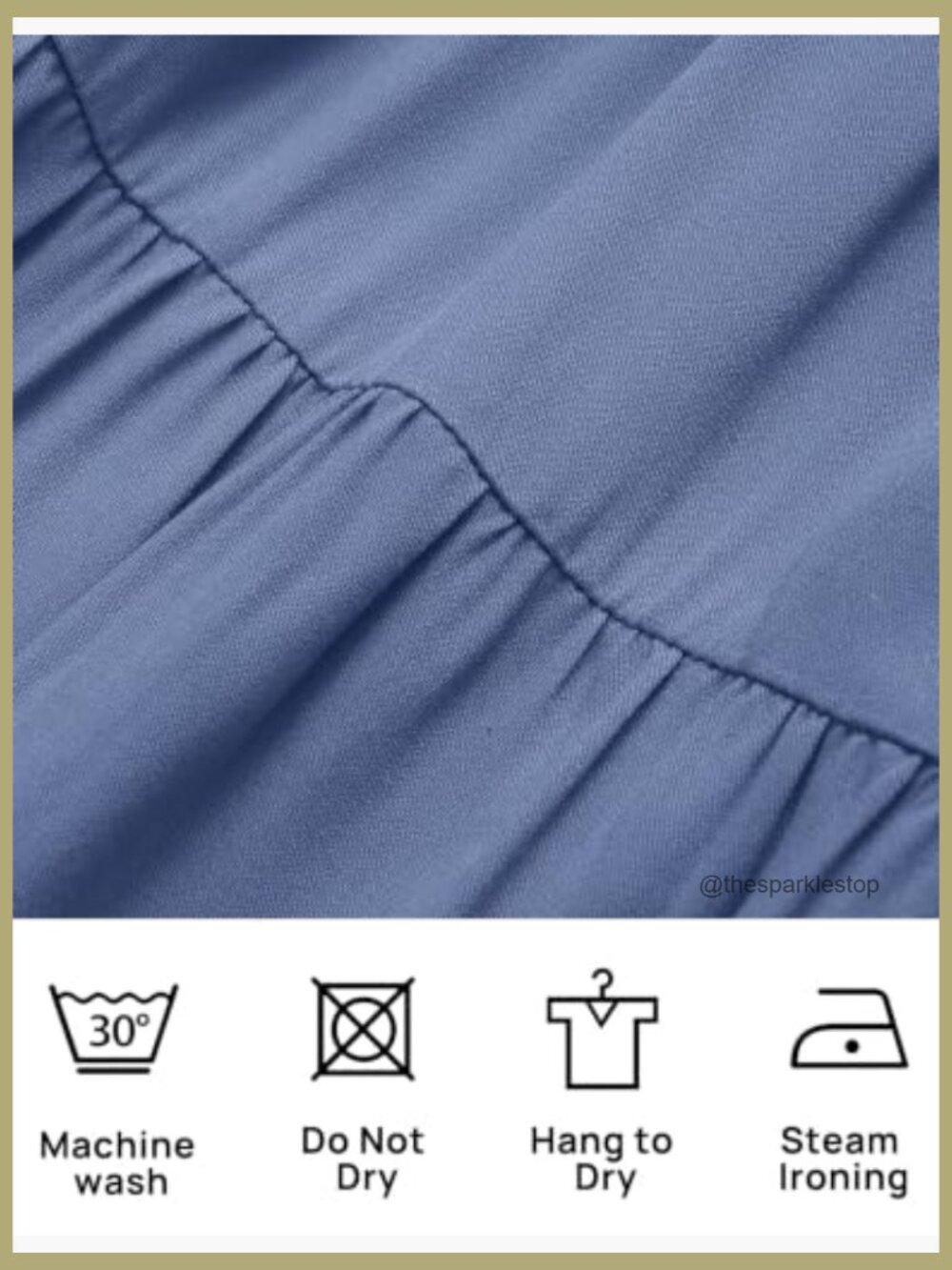 Flutter Short Sleeve Smocked Elastic Waist Tiered Midi Dress Casual Summer - Picture 6 of 7